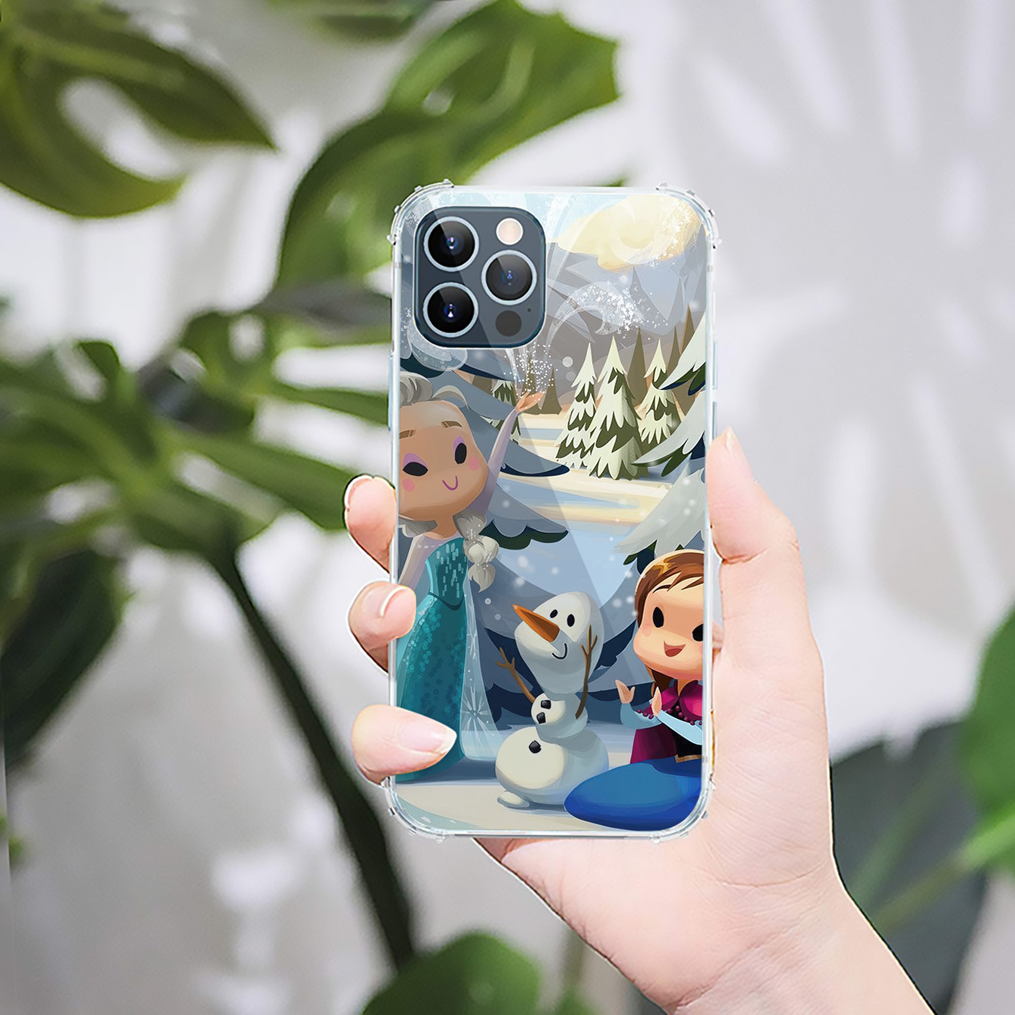 （画像用） アナと雪の女王 アンナ エルサ Frozen Anna Elsa 【iPhone 12シリーズ対応】透明スマホケース（クリアソフトケース）